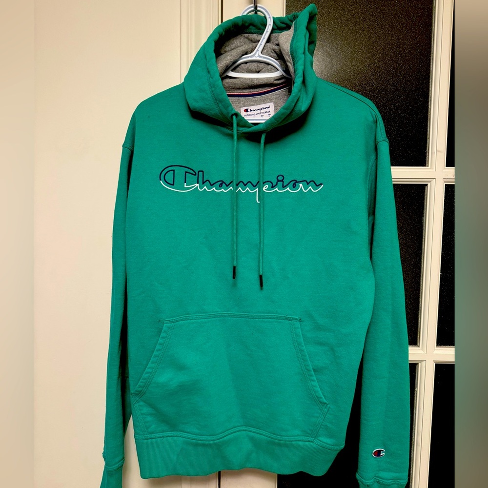 Champion men’s medium hoodie (green)